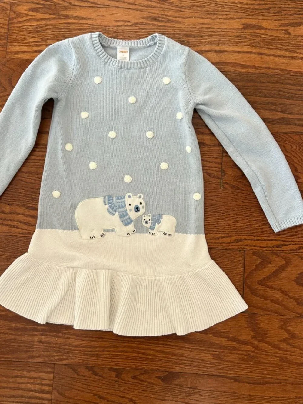 Gymboree Girls' Polar Bear Peplum Sweater Dress Size 8